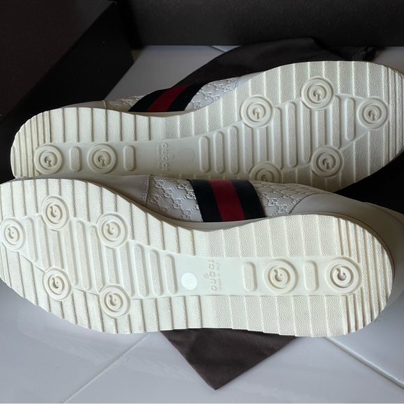 Gucci Leather Web Sneaker 'White' , 233334  Size 11 - Picture 12 of 12